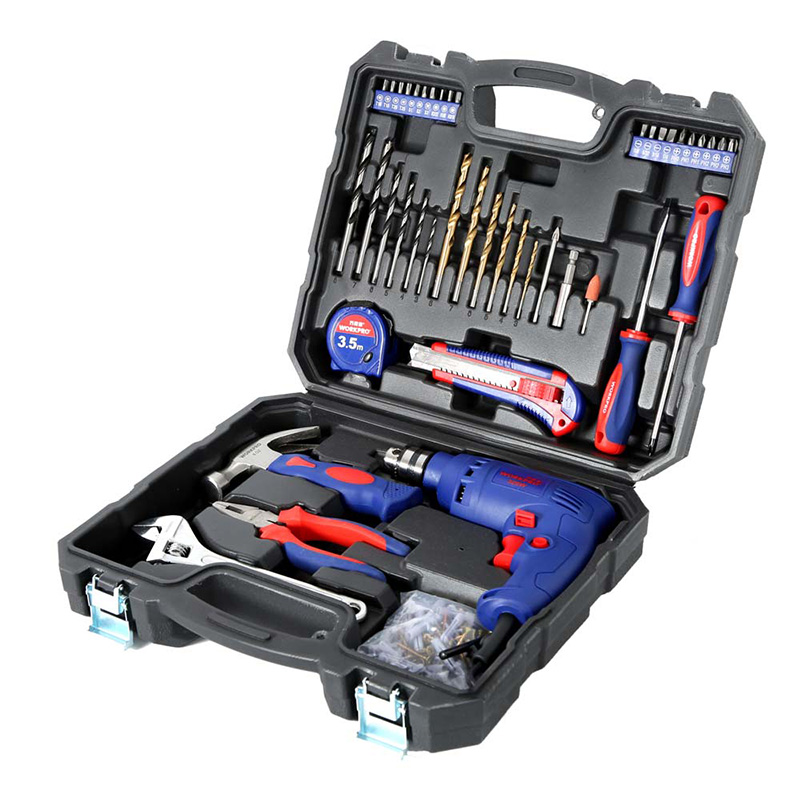 万克宝（WORKPRO）W004510N 家用电钻工具箱套装 综合维修组套