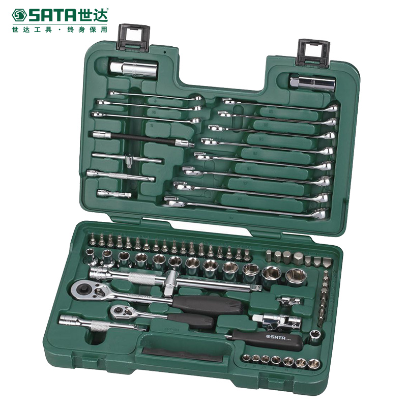 世达（SATA） 78件综合工具通用汽车摩托车组合套装 维修汽修工具托组套 09