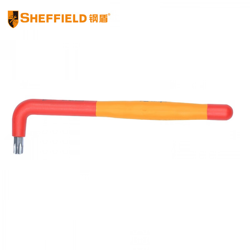 钢盾SHEFFIELD S150220 注塑型双色绝缘L型花型扳手T20