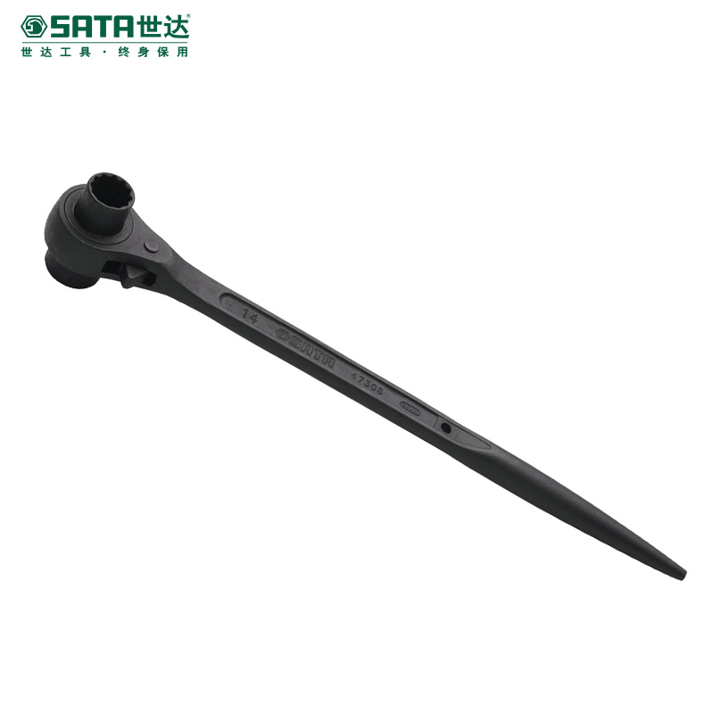 世达（SATA） 公制双口尖尾棘轮扳手30x32mm 板子 梅花扳手 47324