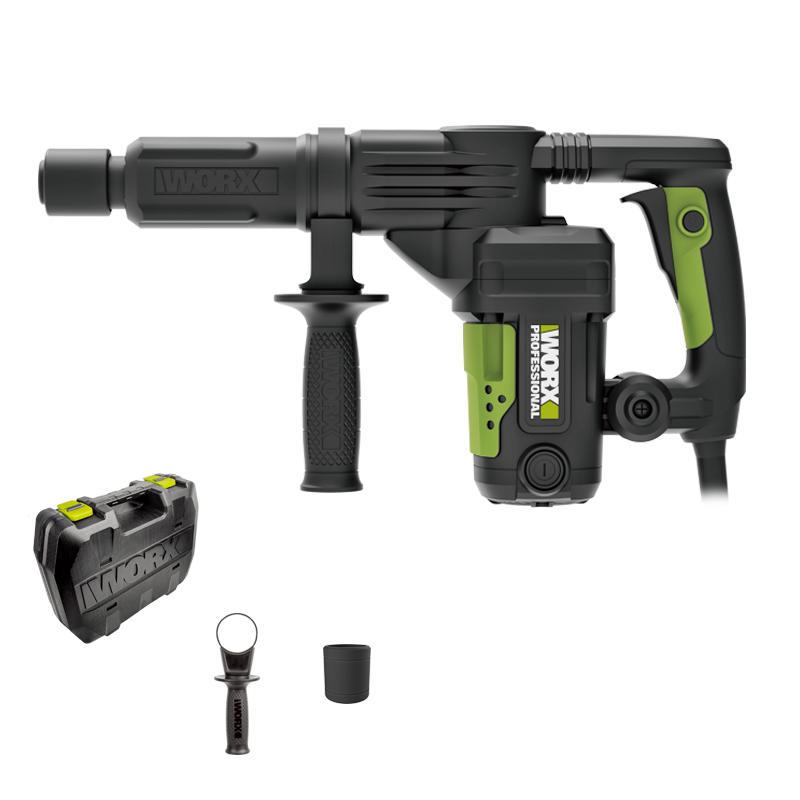 威克士（WORX）工业级1100W大功率电镐WU358 开槽拆墙混凝土多功能电动