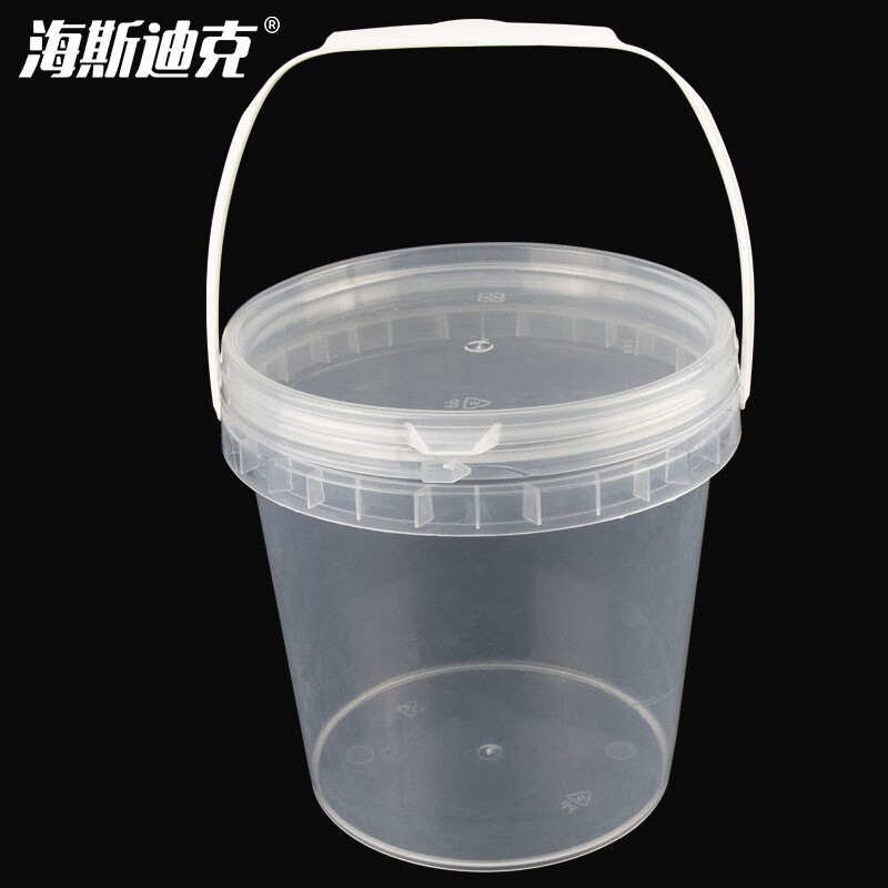 海斯迪克 打包桶 包装桶 透明塑料桶 食品级密封桶小水桶 10L H-575