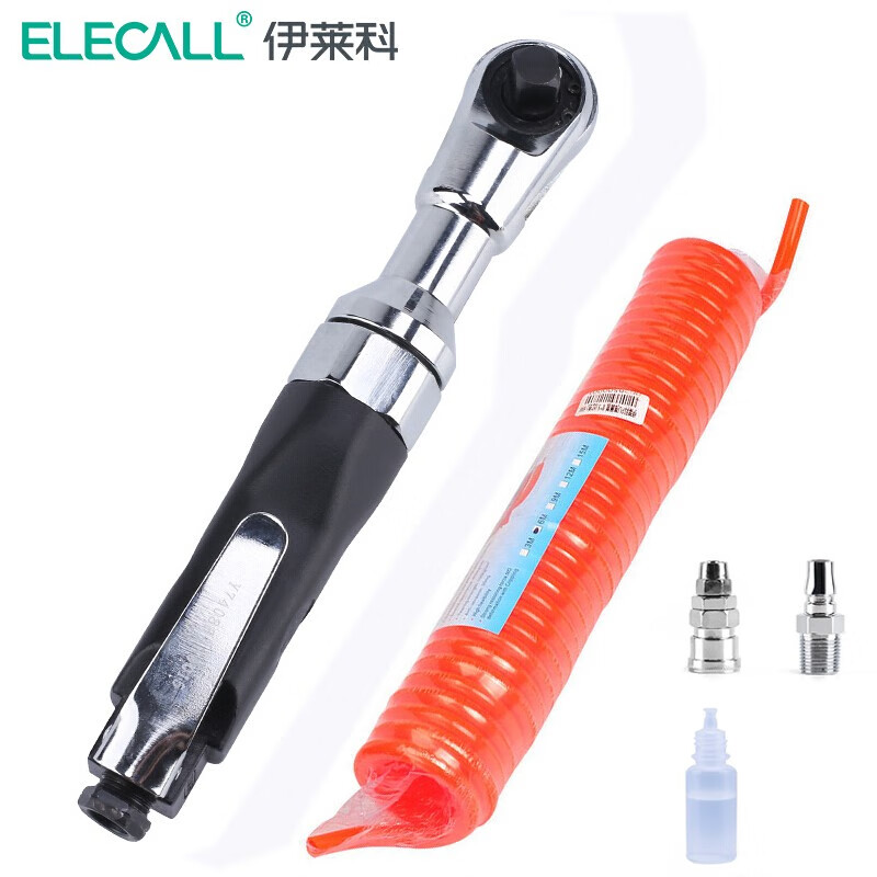 伊莱科（ELECALL） 工业级1/2吋气动棘轮扳手方头气动套筒扳手角向气扳机弯
