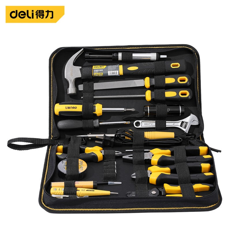 得力(deli) 电讯工具组套 26件专业电工检修维修手动工具套装DL1026E
