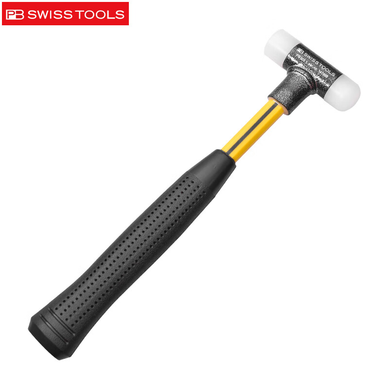 PB SWISSTOOLS瑞士原装进口无回弹力安装锤尼龙塑料锤木柄防震锤子圆头安