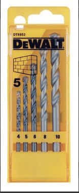 DT6952-QZ圆柄冲击石工钻头5支装（4,5,6,8,10mm ）