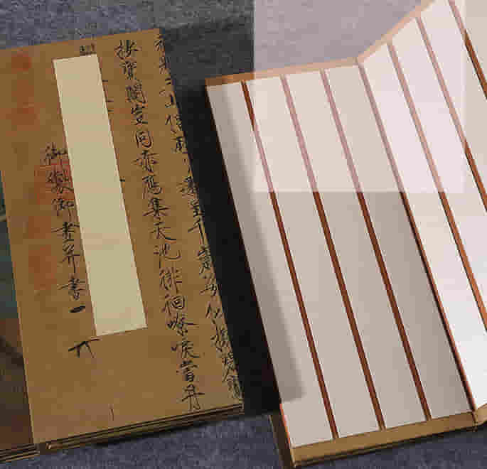 册页本加厚仿古空白心经抄写蜡染笺半生半熟格子宣纸心经佛经抄经硬笔小楷宣纸千字文抄