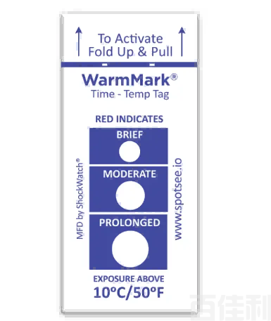 ShockWatch温感标签   WarmMark® 10℃  1个