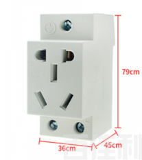 伊莱科（ELECALL）AC30模数化导轨插座插头不带线二三四五10a空开三角插